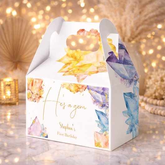 彼はジェム誕生日クリスタルスボーイの水色だ フェイバーボックス