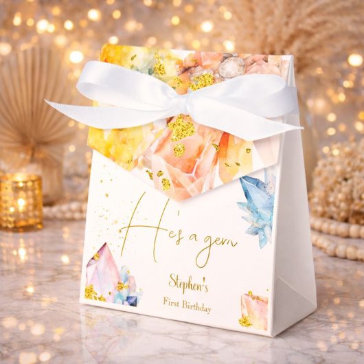 彼はジェム誕生日クリスタルスボーイの水色だ フェイバーボックス