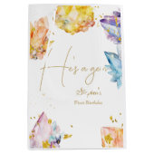 彼はジェム誕生日クリスタルスボーイの水色だ ミディアムペーパーバッグ (正面)