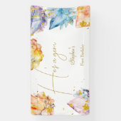 彼はジェム誕生日クリスタルスボーイの水色だ 横断幕 (縦)