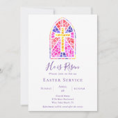 彼はステンドグラス教会のイースターサービスを復活させた 招待状 (正面)
