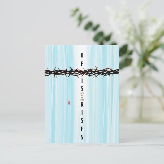彼はトゲの冠を登って十字架で復活した シーズンポストカード (スタンド正面)
