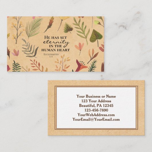 彼はハートに永遠を定めた 名刺 (正面/裏面)