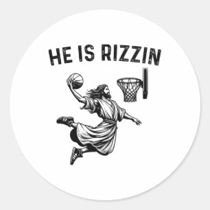 彼はバスケのクリスチャンの宗教のRizzinイエス ラウンドシール