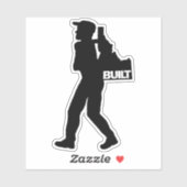 彼はバックパッキングアイダホビニルデカール シール (シート)