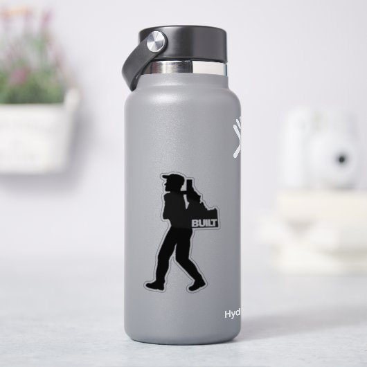 彼はバックパッキングアイダホビニルデカール シール (HydroFlask)