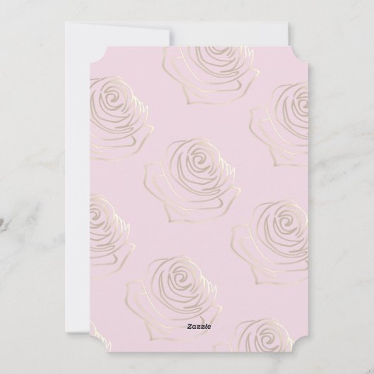 彼はピンクのイースター招待状カードを持ち上げた シーズンカード (裏面)