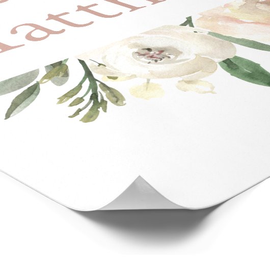 彼はピンクの美しいフローラ宗教的な復活祭 ポスター (角)