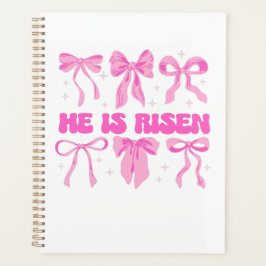 彼はピンクイースターフローラコケット弓を復活させた プランナー手帳