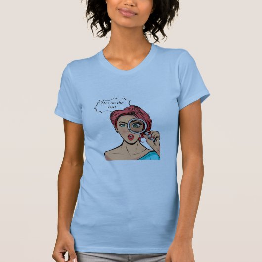 彼はベビーブルーでリスト入り Tシャツ (正面)