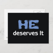 彼はポストカードに値する ポストカード (正面/裏面)