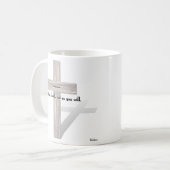 彼はマタイ26:39の険しい十字架を3上昇した コーヒーマグカップ (正面左)