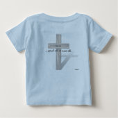 彼はマタイ26:39の険しい十字架を3上昇した ベビーTシャツ (裏面)