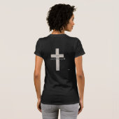彼はマタイ26:39の険しい十字架を3上昇した Tシャツ (裏面フル)