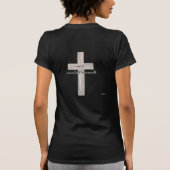 彼はマタイ26:39の険しい十字架を3上昇した Tシャツ (裏面)