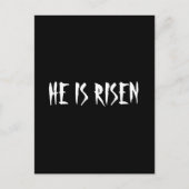 彼はマタイ28:6復活祭の白黒 ポストカード (正面)