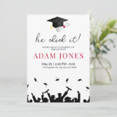 彼はミニマリストのシニアの卒業招待状をやった 招待状 (スタンド正面)