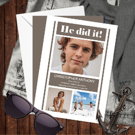 彼はミニマルシンプル主義のGreige卒業した 案内状