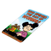 彼はミミズの缶を開けた マグネット (左側)