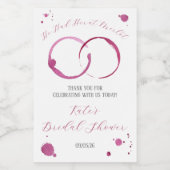 彼はメルロで彼女を飲んだ,ワイン,ワインの汚れ,シャワー ワインラベル (シングルラベル)