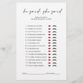 彼はモダン彼女がブライダルシャワーゲームと言った (正面)