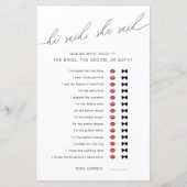 彼はモダン彼女はブライダルシャワーゲームと言った (正面)