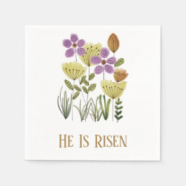 彼はモダン復活祭のフローラを起こした スタンダードカクテルナプキン