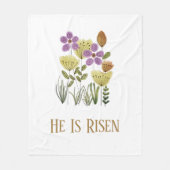 彼はモダン復活祭のフローラを起こした フリースブランケット (正面)