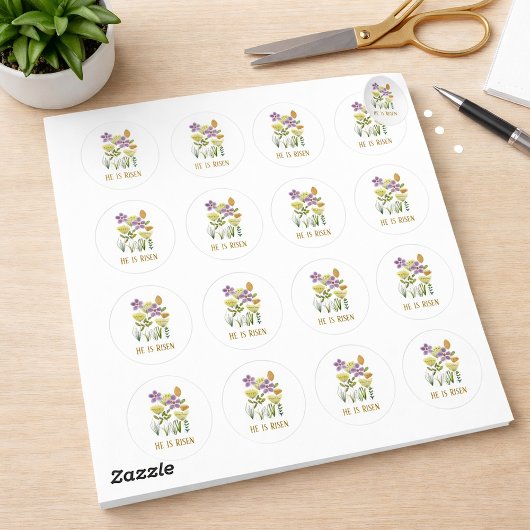 彼はモダン復活祭のフローラを起こした ラウンドシール