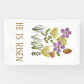 彼はモダン復活祭のフローラを起こした 横断幕 (横)