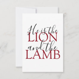 彼はライオンと子羊の悔やみや弔慰 カード