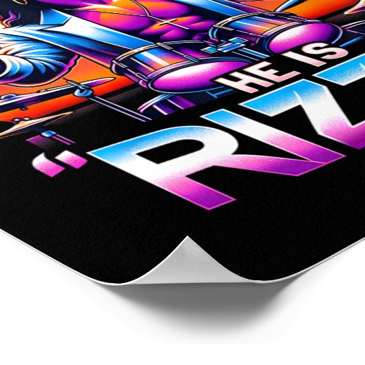 彼はリズィンのイエスはリズィンのイースターおもしろいキリストを持っている ポスター (角)