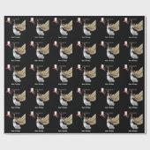 彼はリズンイエスおもしろいのバスケッ遊トボールレトロ ラッピングペーパー (フラット)