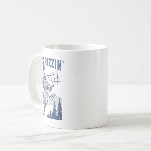 彼はリズンバレーボールイエスハッピーイースターおもしろいC コーヒーマグカップ (正面左)