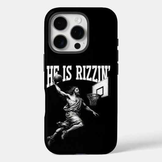 彼はリージンおもしろいイエスバスケットボールイースターの日だ Case-Mate iPhoneケース (裏面)