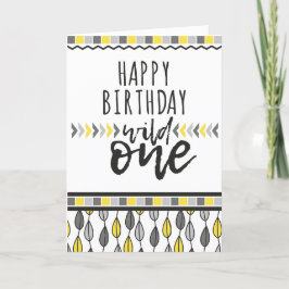 彼はワイルドなワン誕生日だ カード