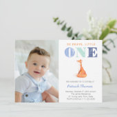 彼はワイルド・ワン、男の子のためのキツネの最初の誕生日である 招待状 (スタンド正面)