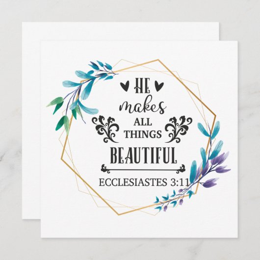 彼は万物を美しくする サンキューカード (正面/裏面)