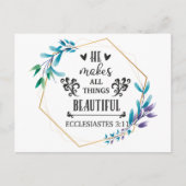 彼は万物を美しくする ポストカード (正面)