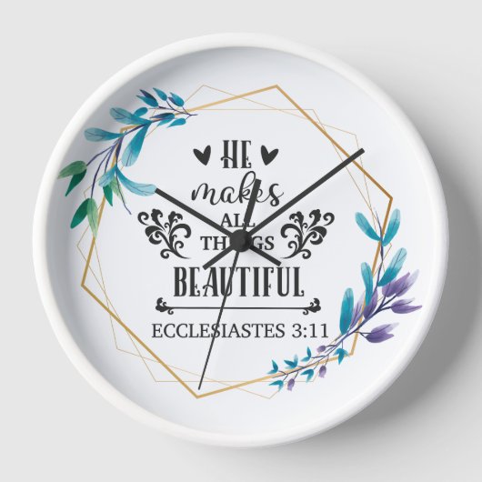 彼は万物を美しくする 壁時計 (正面)