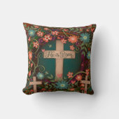 彼は三つの十字架のフローライースターを起こかわいらししている クッション (正面)