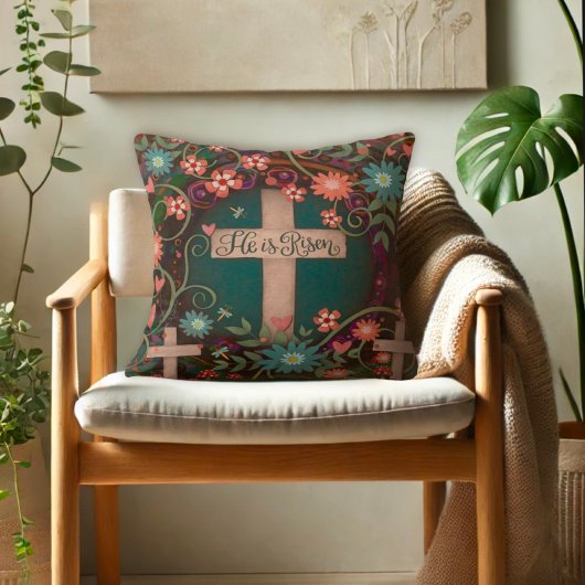 彼は三つの十字架のフローライースターを起こかわいらししている クッション