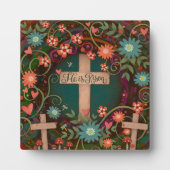 彼は三つの十字架の信仰のインスピレーションかわいらしを生み出した フォトプラーク (正面)