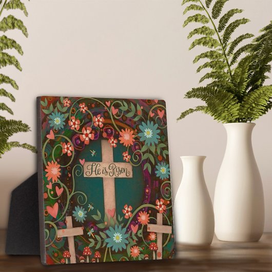 彼は三つの十字架の信仰のインスピレーションかわいらしを生み出した フォトプラーク