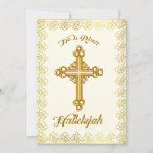 彼は上がったキリスト教のイースターです シーズンカード (正面)