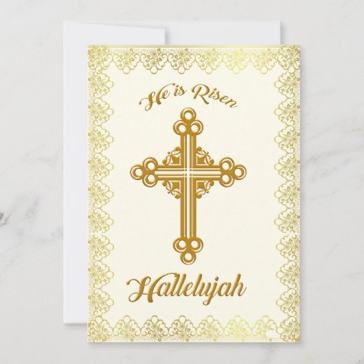 彼は上がったキリスト教のイースターです シーズンカード (正面)