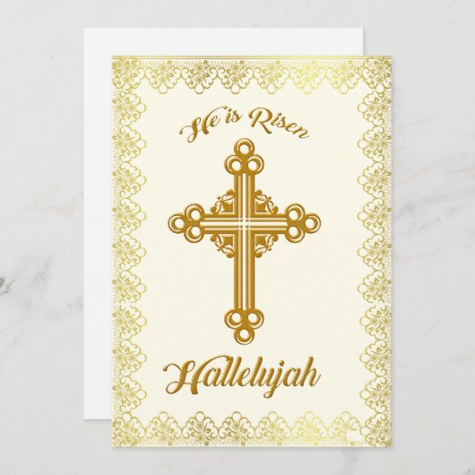 彼は上がったキリスト教のイースターです シーズンカード (正面/裏面)