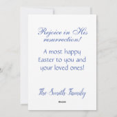 彼は上がったキリスト教のイースターです シーズンカード (裏面)