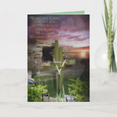 彼は上がったハレルヤ聖歌、宗教イースターカードです シーズンカード (正面)