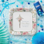 彼は上昇している春フローラクロス紙プレート ペーパープレート (パーティー)